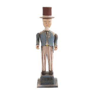 Carved & Painted Pine Uncle Sam Figure