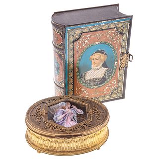 French Jewelry Box & English Biscuit Tin
