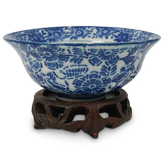 Antique Chinese Porcelain Blue & White Bowl