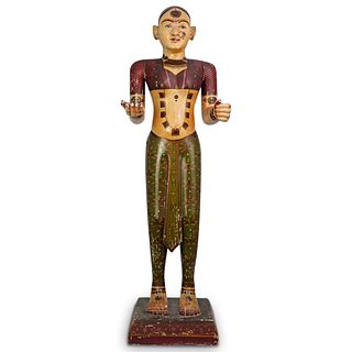 Figural Polychrome Indonesian Statue