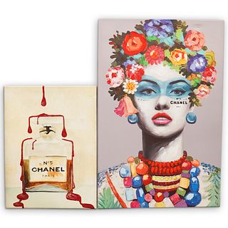 (2 Pc) Chanel Inspired Giclee Wall Art