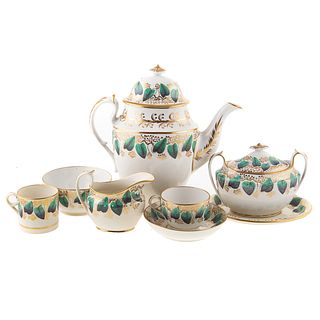 Staffordshire Regency China Partial Tea Set