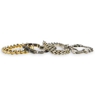 (4 Pc) Set of Sterling Silver Bracelets