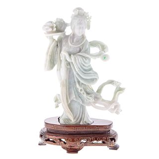 Chinese Carved Jade Quan yin