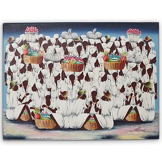 Jean Claude Blanc (Haitian) Oil On Canvas