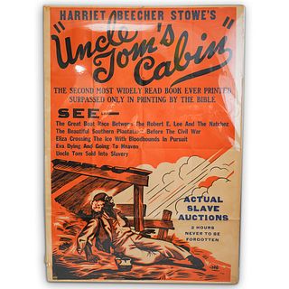 1940s Harriet Beecher Stowes "Uncle Toms Cabin" Advert Poster