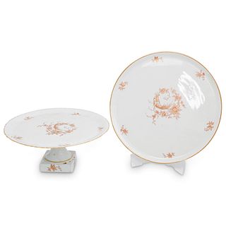 (2 Pc) LEC "Chamart" Limoges Porcelain Set