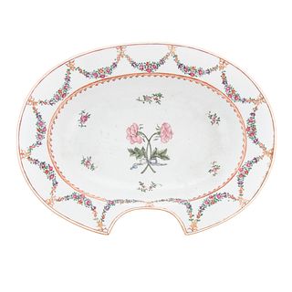 Chinese Export Famille Rose Barber Bowl