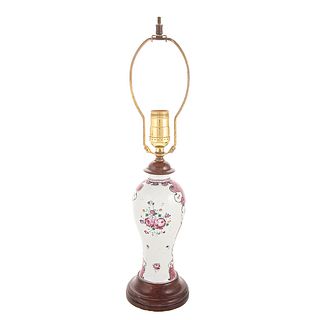 Chinese Export Famille Rose Jar Lamp