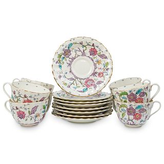 (16 Pc) Royal Worcester "Kashmir" Porcelain Tea Set