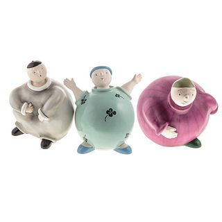 Three Ceramic Bowlies, by Catherine Hunter