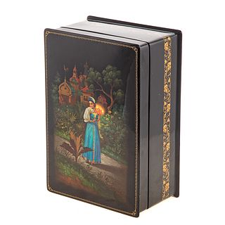 Large Russian Lacquer Box
