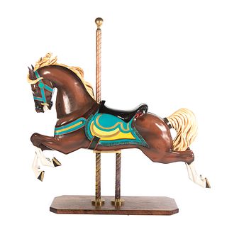 Painted Fiberglass Carousel Horse
