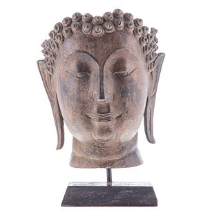 Chinese Bronze Buddha Face