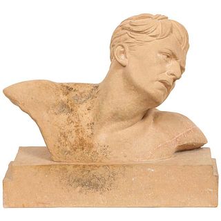 Demetre H. Chiparus, an Art Deco Terracotta Sculpture Bust of a Man, circa 1920