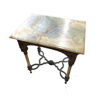Antique French Bronze Mounted Onyx Center Table