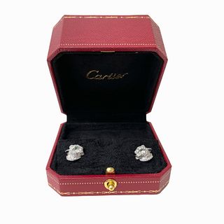 Cartier Panther 18K Gold Diamond Earrings