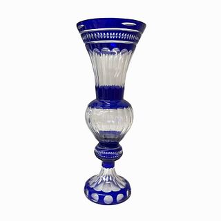 Art Deco Style Tall Glass Vase