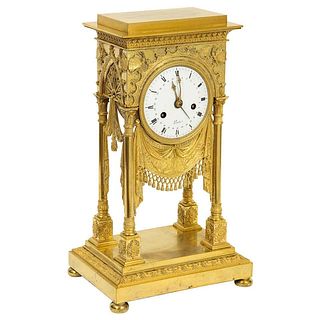 An Exceptional Quality French Ormolu Clock with Dragonflies, circa 1830