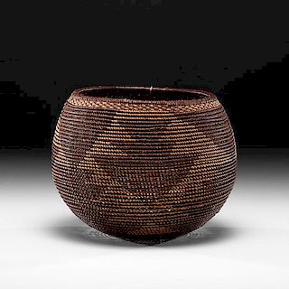 California Open-weave Basket Deaccessioned from the Hopewell Museum, Hopewell, New Jersey 