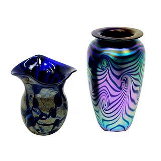 Two (2) Art Glass Vases