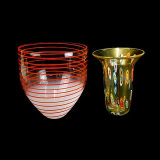 Two (2) Murano Art Glass Vases