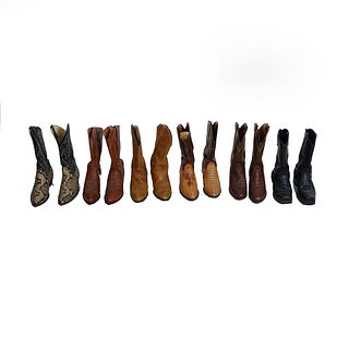 (6) Pairs of Vintage Leather Cowboy Boots