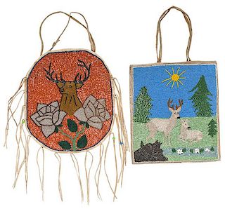 Plateau Beaded Hide Bags From a Minnesota Collection 
