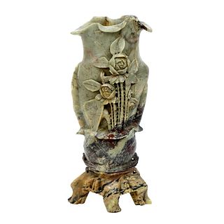 Chinese Soapstone Carved Vase