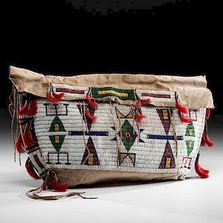 Sioux Beaded Hide Possible Bag from the Historic Glen Isle Resort, Bailey, Colorado 