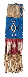 Sioux Beaded Hide Tobacco Bag from the Collection of Monroe Killy (1910-2010), Minnesota 