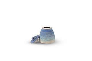 ISKANDAR JALIL | Pottery - Small Pot with Cover in blue
