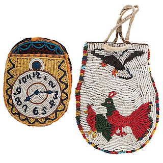 Northern Plains Pictorial Beaded Pouches From a Minnesota Collection 
