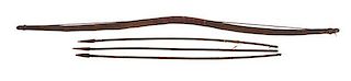 Central Plains Recurved Sinew-Backed Bow and Arrows 