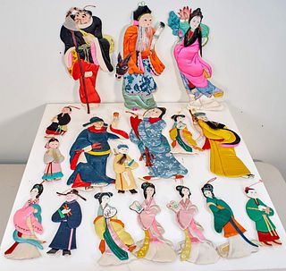 Chinese Silk Hanging Figures