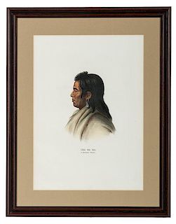 McKenney & Hall (American, 1837-1844) Hand-Colored Lithograph 