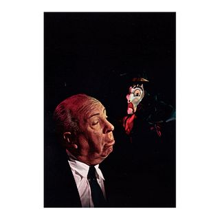 GENE HOWARD "Alfred Hitchcock" Huecograbado a color Sin enmarcar Con certificado de auteticidad.