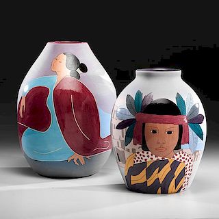 R.C. Gorman (Dine, 1931-2005) Ceramic Jars 