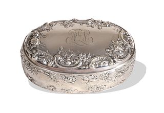 Gorham Sterling Silver Repousse Jewelry Box