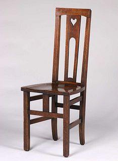 Grand Rapids Heart Cutout Side Chair c1905