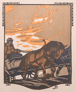 Gustave Baumann Woodblock Print "February "