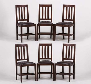 Set of 6 Stickley Brothers #929 1/2 Dining Chairs c1905