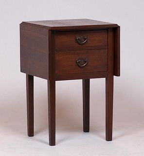 Gustav Stickley Two-Drawer Dropleaf Table c1910
