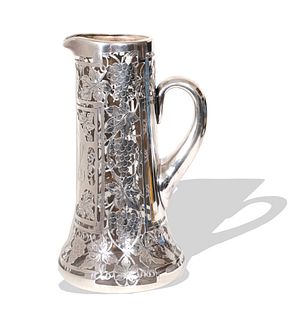 William Wise and Son, Sterling Overlay Pitcher