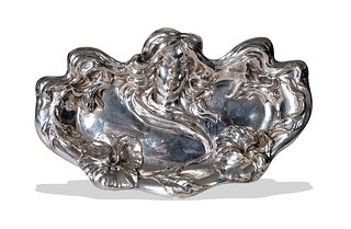 William B. Kerr Sterling Silver Art Nouveau Tray