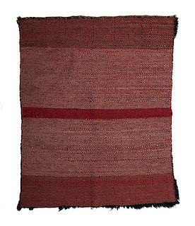 Navajo Germantown Twill Weave Saddle Blanket Deaccessioned from the Hopewell Museum, Hopewell, NJ 