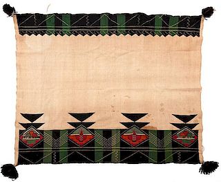 Hopi Embroidered Wedding Manta Deaccessioned from the Hopewell Museum, Hopewell, NJ 