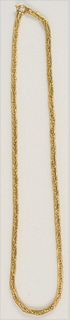 18 Karat Gold Woven Necklace
length 23 inches
30.6 grams