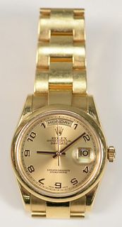 Rolex 18 Karat Gold Day Date Superlative Chronograph Men's Wristwatch 36.3 millimeterstotal weight 159.6 grams