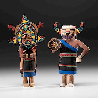 Hopi Supai or Konin and Palhik Mana Katsina Dolls from a Dallas Collection 